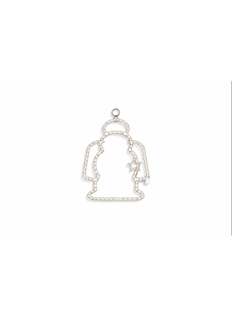 Home Care Crescent Moon & Star Hanging LED Rope Light, 44cm Warm White Decorative Lamp with 3-Pin Plug - Image 1